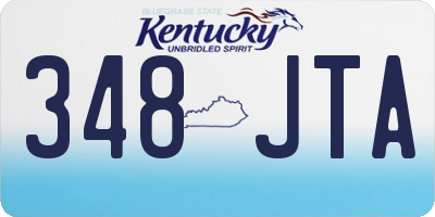 KY license plate 348JTA
