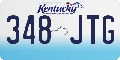 KY license plate 348JTG