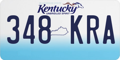 KY license plate 348KRA