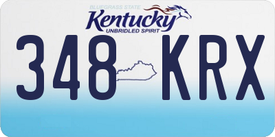 KY license plate 348KRX