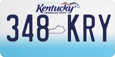 KY license plate 348KRY