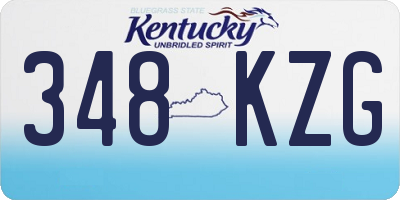 KY license plate 348KZG