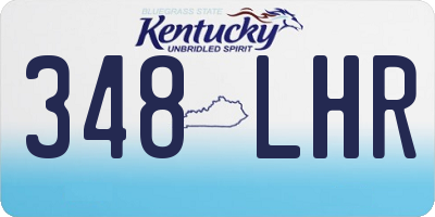KY license plate 348LHR