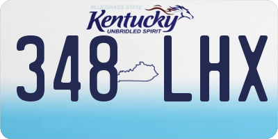 KY license plate 348LHX