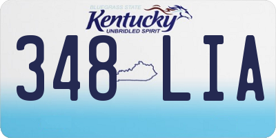 KY license plate 348LIA