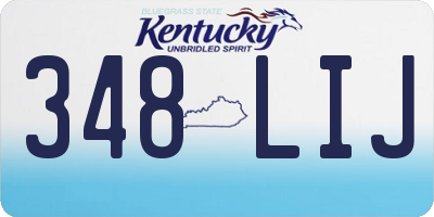 KY license plate 348LIJ
