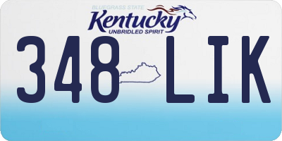 KY license plate 348LIK