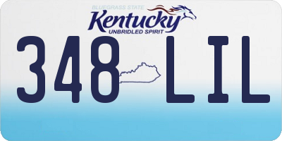 KY license plate 348LIL