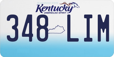 KY license plate 348LIM