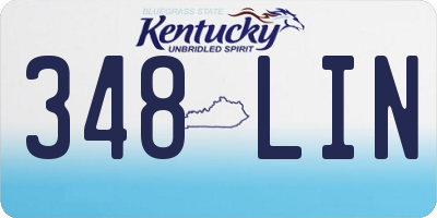 KY license plate 348LIN