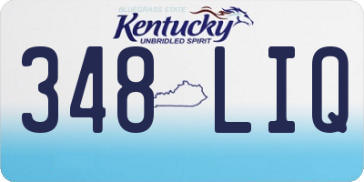 KY license plate 348LIQ
