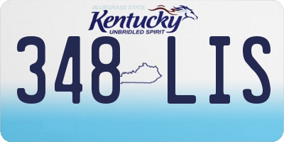 KY license plate 348LIS