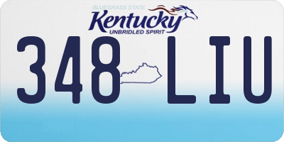 KY license plate 348LIU