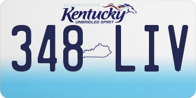 KY license plate 348LIV