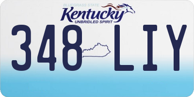 KY license plate 348LIY