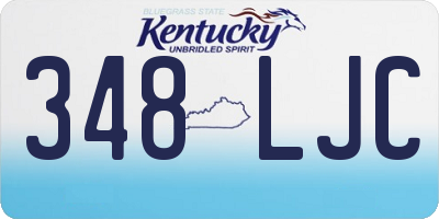 KY license plate 348LJC