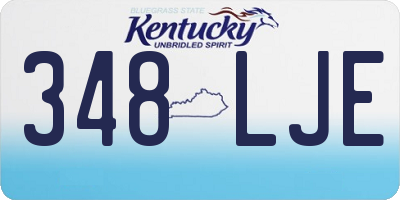 KY license plate 348LJE