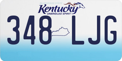 KY license plate 348LJG