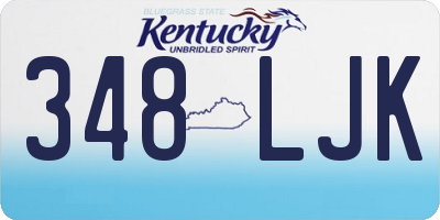 KY license plate 348LJK