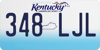 KY license plate 348LJL