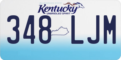 KY license plate 348LJM