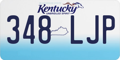 KY license plate 348LJP