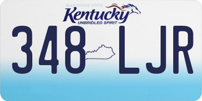KY license plate 348LJR