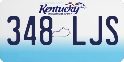 KY license plate 348LJS