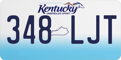 KY license plate 348LJT