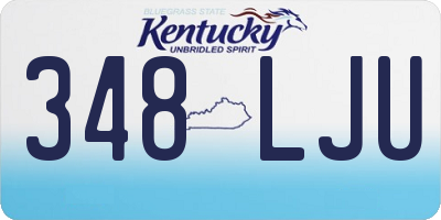 KY license plate 348LJU