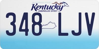 KY license plate 348LJV