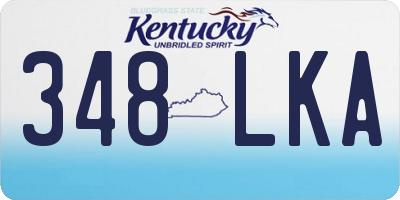 KY license plate 348LKA