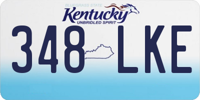 KY license plate 348LKE