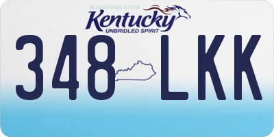 KY license plate 348LKK