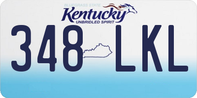 KY license plate 348LKL