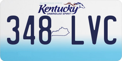 KY license plate 348LVC