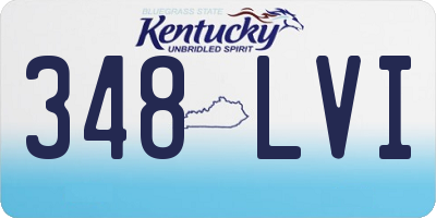 KY license plate 348LVI