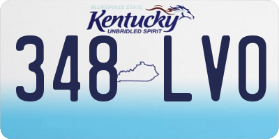 KY license plate 348LVO