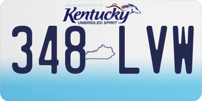 KY license plate 348LVW