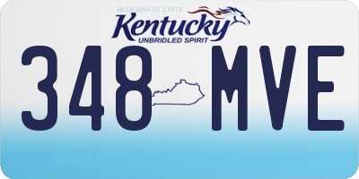 KY license plate 348MVE