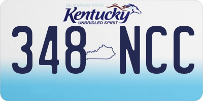 KY license plate 348NCC