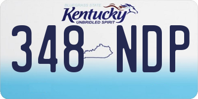 KY license plate 348NDP
