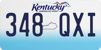 KY license plate 348QXI