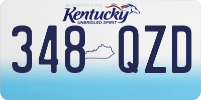 KY license plate 348QZD