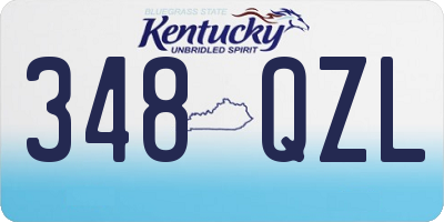 KY license plate 348QZL