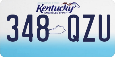 KY license plate 348QZU