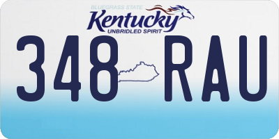 KY license plate 348RAU
