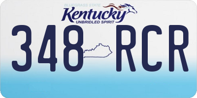 KY license plate 348RCR