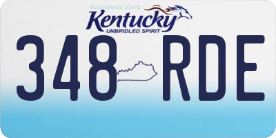 KY license plate 348RDE