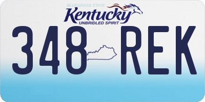 KY license plate 348REK